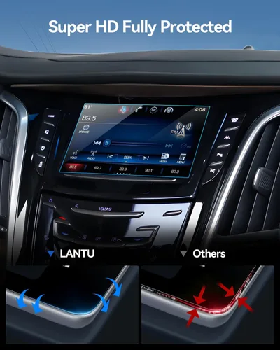Vista 4 de Protector de Pantalla de Coche para 2015 2016 2017 2018 2019 Cadillac CTS Accesorios Navegación Pantalla Táctil Protector de Película de Vidrio
