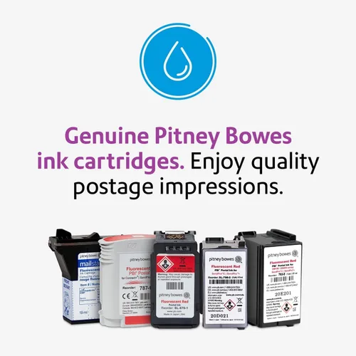 Vista 4 de Pitney Bowes 793-5 Cartucho de tinta para DM100, DM200 y SendPro C y SendPro+, tinta roja, 1.2 fl oz