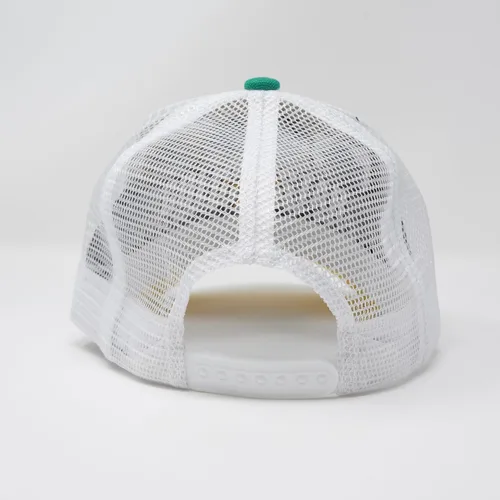 Vista 3 de Gorra de camionero de malla ajustable, pico curvado, para hombres y mujeres, marróngris, MarrónGris