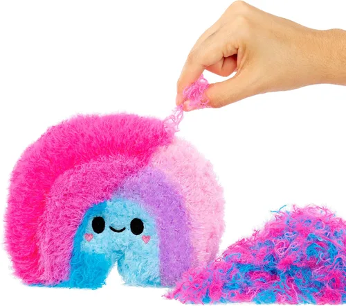 Vista 3 de Fluffie Stuffiez Rainbow - Peluche coleccionable grande de 11 pulgadas, desembalaje sorpresa con ASMR abrazable Fidget DIY Fur Pull, pelusa