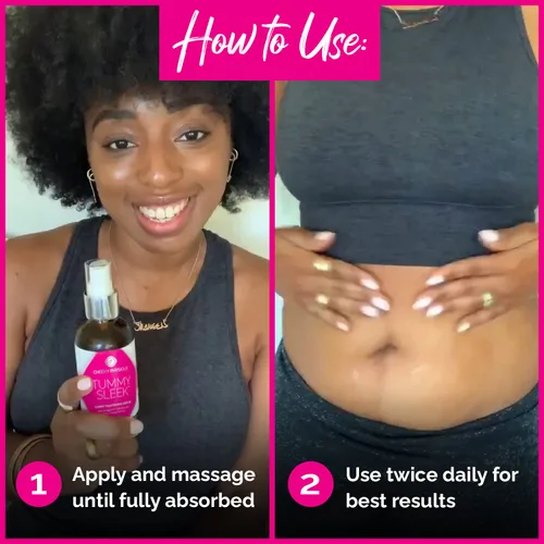 Vista 4 de Crema reafirmante para el estómago Tummy Sleek - Suero para tensar la piel para el vientre - Ayuda a mejorar la apariencia de la piel suelta