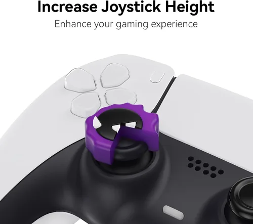 Vista 2 de Yocore Purple Devil Switch - Tapas de agarre de pulgar de silicona suave, tapas analógicas de silicona suave para Switch ProPS4PS5, 4