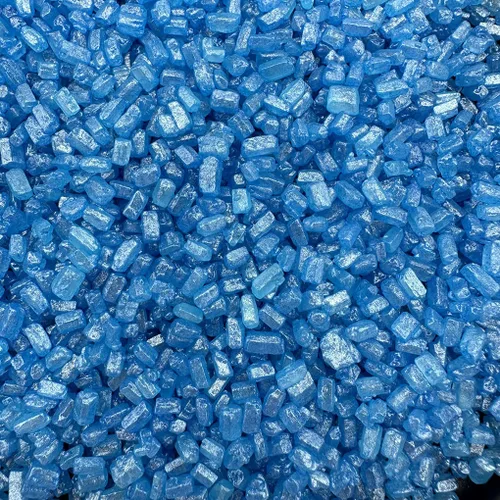 Vista 2 de NIPEOR Cristales de azúcar azul comestibles para decoración de pasteles, 4.6 onzas, chispas navideñas de 4.6 onzas, chispas de perlas de caramelo
