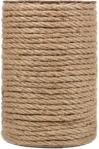 Vista 9 de Tenn Well Cuerda de yute de 6 mm, 20 metros de cuerda de yute fuerte y gruesa para manualidades, jardinería, poste de rascado para gatos, embalaje
