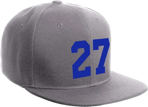 Vista 128 de Número de equipo modificado para requisitos particulares del jugador del color del sombrero del Snapback de la visera plana clásica de la visera