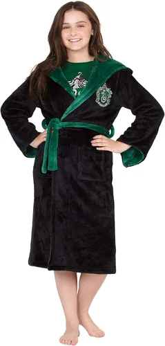 Vista 6 de Harry Potter Hogwarts Houses - Bata de forro polar para niña - Gryffindor Hufflepuff Slytherin Ravenclaw