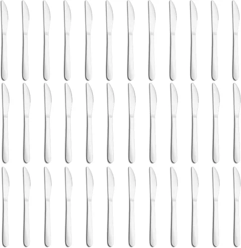 Vista 8 de Juego de cuchillos de mantequilla de 36 piezas, cuchillo de mantequilla de 9 pulgadas, juego de cuchillos de cena de acero inoxidable de grado