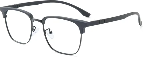 Vista 12 de GUDVUE Gafas de bloqueo de luz azul para hombre, gafas rectangulares ligeras