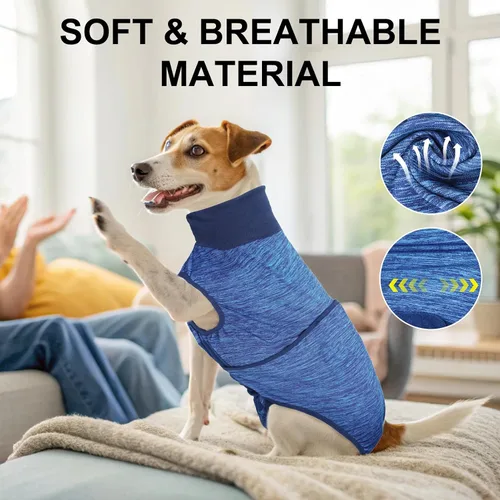 Vista 3 de BEAUTYZOO Traje de recuperación para perros, traje de cirugía para perros, esterilización femenina, mameluco de recuperación quirúrgica para perros