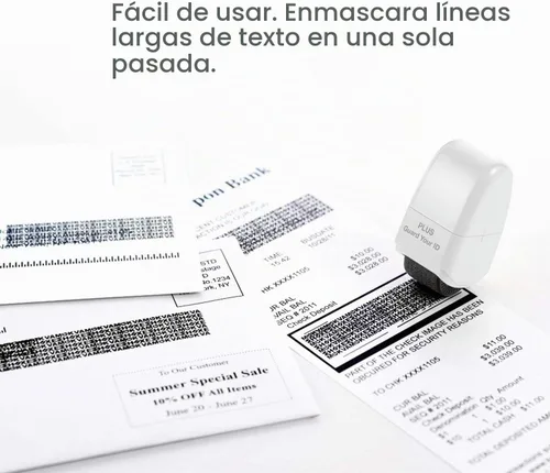 Vista 3 de Guard Your ID Identity Protection - Rodillo de sello de lujo, multicolor, paquete de 4 unidades Deluxe Multicolor
