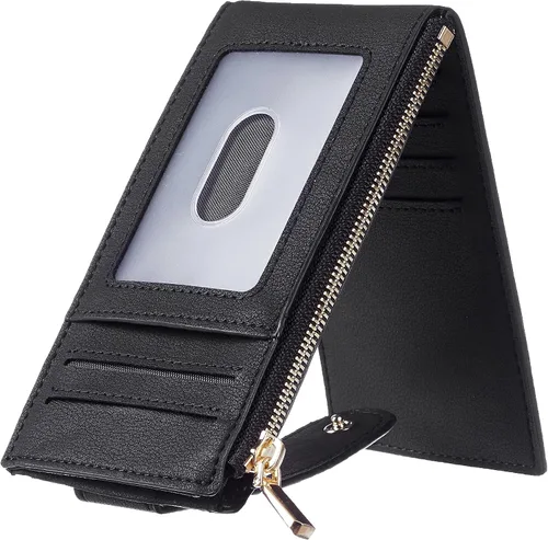 Vista 2 de Chelmon Funda plegable para tarjetas múltiples y billetera delgada con bolsillo frontal RFID