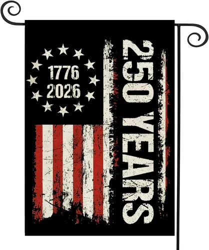 Vista 12 de Banderas de jardín con el 250 aniversario de Estados Unidos para exteriores, bandera de Estados Unidos con el 250 aniversario de We the People
