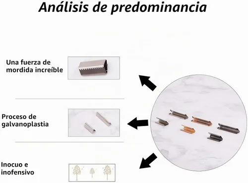 Vista 4 de PH PandaHall 72 piezas de 3 colores con hebilla de cinturón, puntas de cinta engarzadas para cinturón de cincha, reparación de clips de cinturón