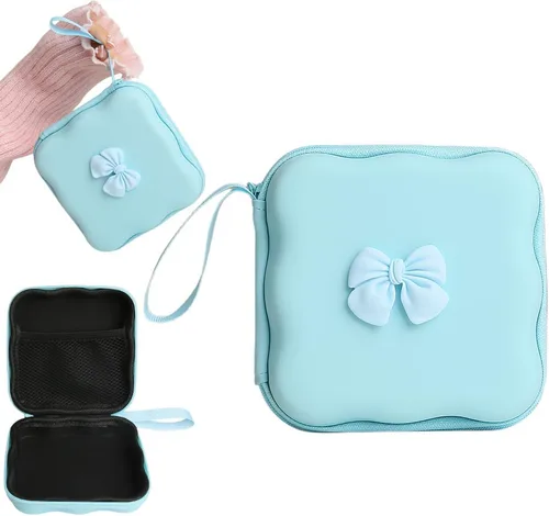 Vista 10 de Funda de almacenamiento para cargador, diseño de ondas, protector de cargador de viaje, organizador de cables para auriculares, caja