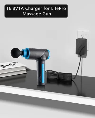 Vista 2 de VHBW 16.8V 1A Charger for Massager, Compatible with LifePro Sonic, Sonic Mini, Sonic Pro,Fusion X, Sonic Pro Handheld Percussion Massage Gun