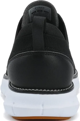 Vista 3 de Zapatos de vestir de malla para hombre, zapatos casuales de negocios, con cordones, zapatos Oxford ligeros, transpirables, cómodos, suela gruesa