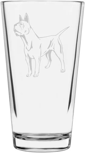 Vista 180 de Podenco Canario - Vaso de pinta de 16 onzas con temática de perro personalizado