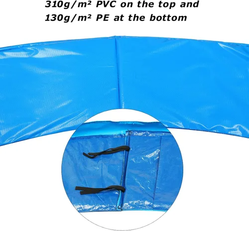 Vista 2 de Zoomster Almohadilla de seguridad para trampolín, almohadilla de repuesto para trampolín, cubierta de resorte de seguridad, sin agujero para postes