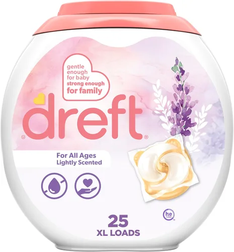 Vista 10 de Dreft - Detergente para ropa en cápsulas XL, aroma ligero, lavanda, 18