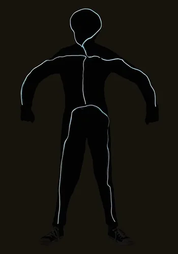 Vista 5 de Disfraz de figura de palo iluminado para niños