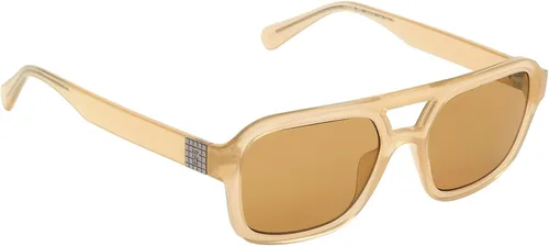 Vista 3 de GUESS Gafas de sol originales Aviator, Beige brillante marrón