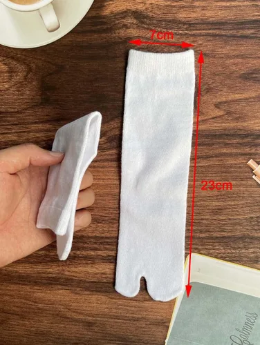 Vista 2 de 2 pares de calcetines de algodón con dos dedos grandes Tabi para niños y niñas de 3 a 8 años