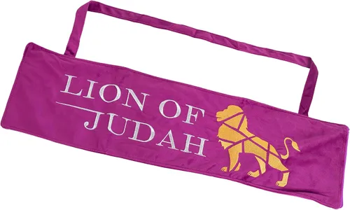 Vista 14 de HalleluYAH Bolso Shofar de terciopelo marrón con versículo de Salmos - Talla S Se adapta a Shofars de 14 a 28 pulgadas