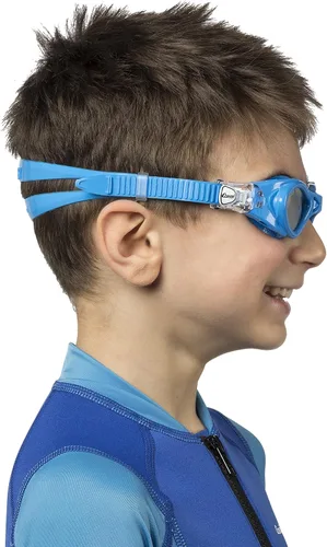 Vista 4 de Cressi Gafas de natación de silicona para niños de 3, 4, 5, 6, 7 CRAB fabricado en Italia por calidad desde 1946 Azul mate