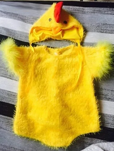 Vista 5 de LERORO Disfraz unisex para bebé recién nacido disfraz de pollo para fotografía para niños y niñas disfraz de pollo para niños pequeños de Pascua