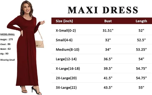 Vista 6 de Vestido largo de manga cortalarga, holgado, liso, informal y con bolsillos para mujer