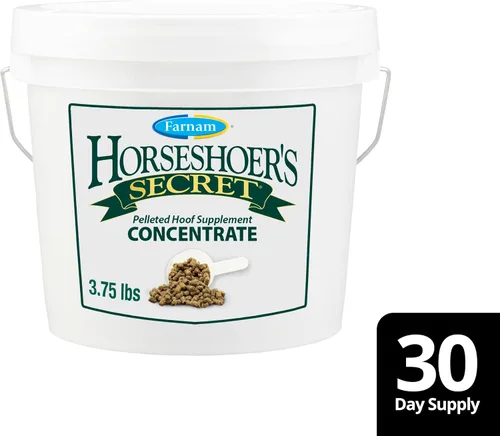 Vista 10 de Farnam Horseshoer's Secret Pelleted Hoof Supplements Concentrado, fórmula económica con 25 mg. de biotina por porción de 2 oz, 3.75 libras