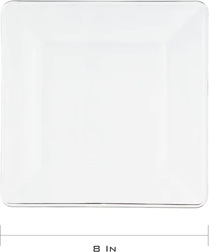 Vista 4 de SEDLAV Juego de vajilla cuadrada de vidrio transparente (12 piezas)