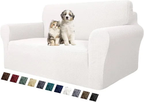 Vista 14 de MAXIJIN Funda elástica para silla con brazos, 1 pieza para sofá o silla de estar, funda antideslizante (31-46 pulgadas), protector de muebles que se