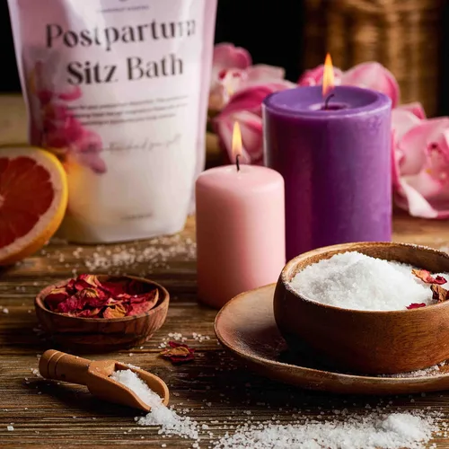 Vista 5 de Gourmanity Comfort - Sal de baño con cuchara de sal de baño, bolsa resellable de sales frescas perfumadas del mar muerto para remojar