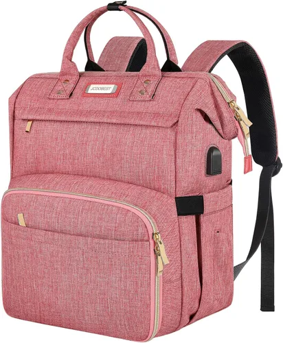 Vista 9 de Mochila Bolsa de Almuerzo, Mochila Refrigeradora Aislada Caja de Almuerzo Mochila para Laptop con Puerto USB para Mujeres y Hombres, Negro, Mochilas