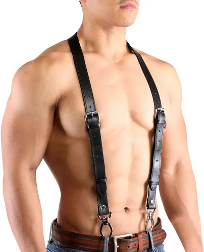 Vista 2 de Arnés para hombre ajustable en el pecho y tirantes ajustables para el hombro correas arnés