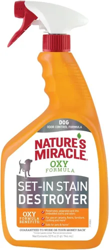 Vista 10 de Nature's Miracle Destructor de manchas para desorden de perros, 24 onzas, fórmula Oxy con aroma a naranja