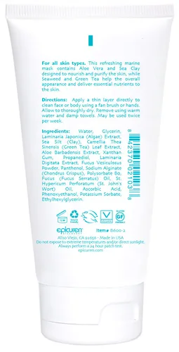 Vista 2 de Epicuren Discovery Mascarilla calmante de té verde y algas marinas, 2.5 onzas