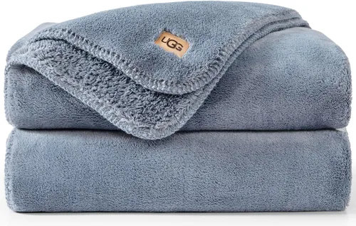 Vista 18 de UGG Whitecap Queen - Manta de forro polar de felpa, 90 x 90 pulgadas, color Se adapta a camas de tamaño Queen y Matrimonial, suave forro polar