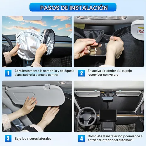 Vista 6 de INSAUTO Accesorios para parasol de parabrisas de ajuste personalizado para Acura RDX 2019-2026, parasol plegable para ventana delantera, reflector