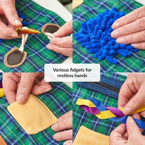 Vista 3 de Muff y manta para ancianos Manta antiestrés para demencia Productos de demencia para ancianos Regalo y actividades para personas mayores