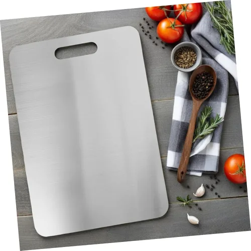 Vista 5 de Tabla de cortar de doble cara 3pcs acero inoxidable para cocina