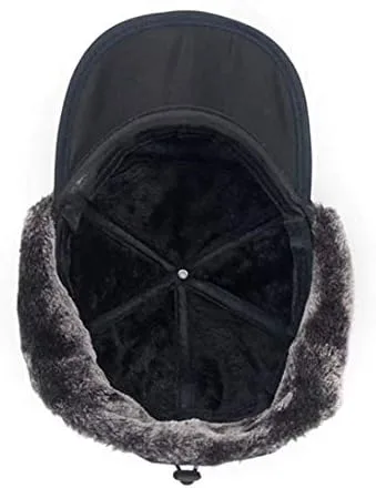 Vista 6 de Gorro de piel sintética con visera resistente al viento para esquí, pasamontañas, para hombre y mujer