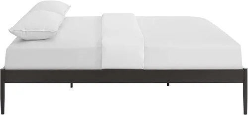 Vista 5 de Modway Elsie - Base de cama de metal con soporte de tablillas, tamaño King, color marrón
