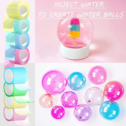 Vista 9 de HyDren Juego de 10 cintas nanoadhesivas, multicolor nano cinta, no requiere calefacción, adecuado para principiantes y niños, cinta colorida