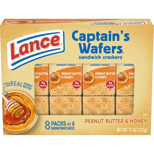 Vista 7 de Lance Captain Wafers - Sabor original, 2 paquetes individuales, 500 paquetes en total, 0.23 onzas cada uno