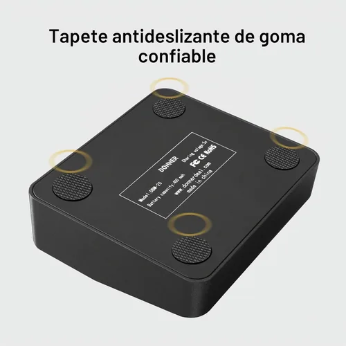 Vista 4 de Donner Pedal de giro de página inalámbrico Teleprompter App Control Pedal de pie para tabletas teléfonos recargables