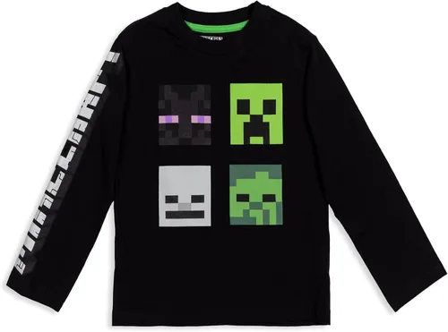 Vista 6 de Minecraft Paquete de 2 camisetas gráficas de manga larga para niños de Mobs