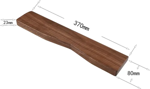 Vista 2 de Reposamuñecas ergonómico de madera maciza de nogal para AKKO Alice Pro