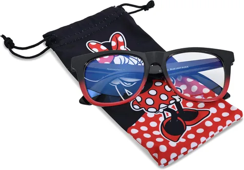 Vista 3 de Disney Minnie Mouse - Lentes de bloqueo de luz azul con bolsa para computadora para mujer, protección de pantalla